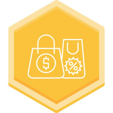 Çanta. Web simgesi basit illüstrasyon