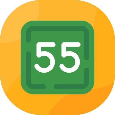 Bir 65 simgesinin vektör illüstrasyonu