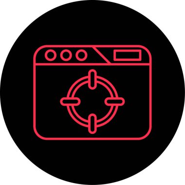 Tarayıcı Vektörü Şekil Simgesi Tasarımı