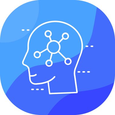 Beyin ikonu olan insan kafası, beyin zekası kavramı