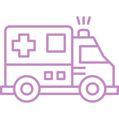 ambulans simgesi, vektör illüstrasyonu basit tasarım