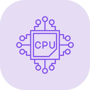 İşlemci. Web simgesi basit illüstrasyon