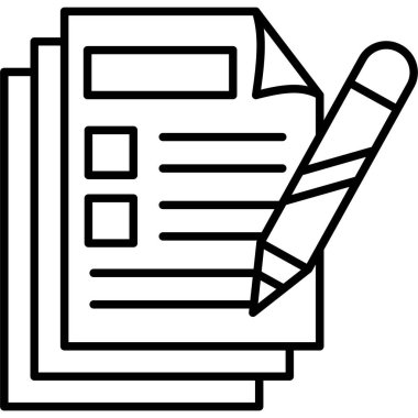 Kalem. Web simgesi basit tasarım