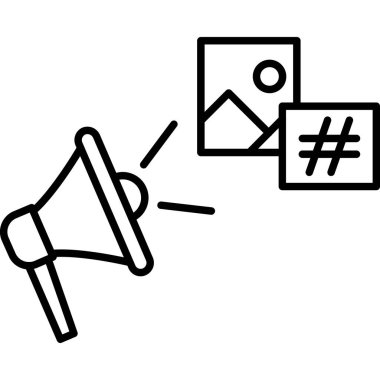 Hoparlör vektör satırı simgesi