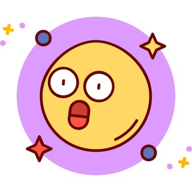 Yıldızları ve kawaii ifade vektör illüstrasyonunu düz bir şekilde gösteren sevimli çizgi film ayı