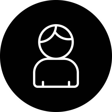 Bir insan simgesinin vektör illüstrasyonu