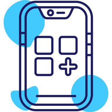 akıllı telefon simgesi vektör illüstrasyonu