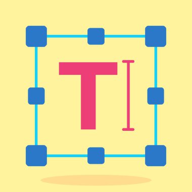 t harfi vektör tasarım illüstrasyonu