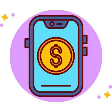 para cep telefonu simgesi vektör illüstrasyon grafik tasarımı