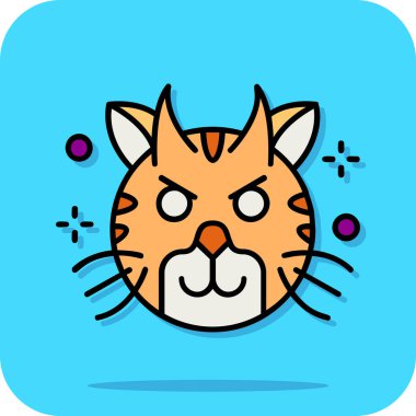 Kedi çizgi film vektör çizimi