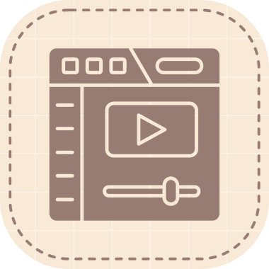 video simgesi vektör illüstrasyonu