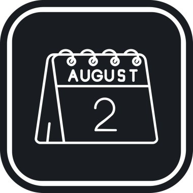 takvim Ağustos simgesi tasarımı