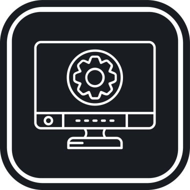 vektör lcd simgesi illüstrasyonu