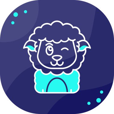 vektör şirin koyun simgesi