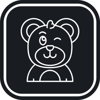 Ayı. Web simgesi basit illüstrasyon