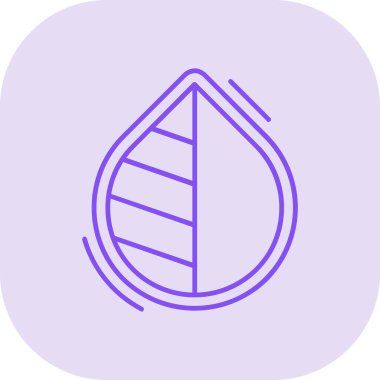 Bir yaprak simgesinin vektör illüstrasyonu