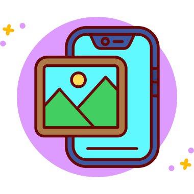 Dağ manzaralı akıllı telefon