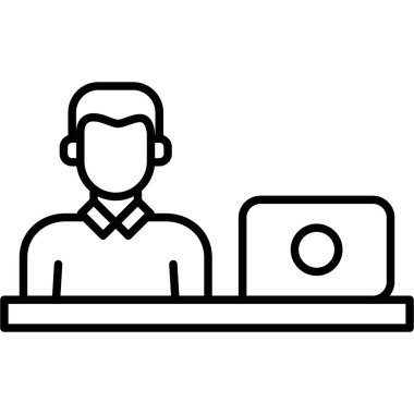 Dizüstü bilgisayarı olan yönetici