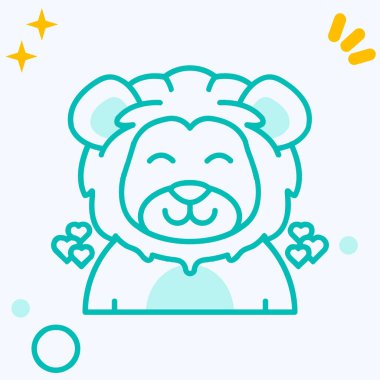 hayvan simgesi tasarımı, vektör illüstrasyonu