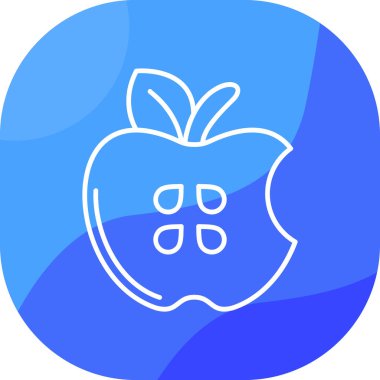 Elma. Web simgesi basit illüstrasyon