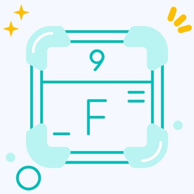 f, f, f, artı simge, logo iş satırı dolu