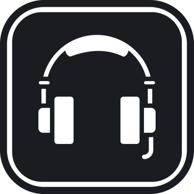 kulaklık simgesi, basit vektör illüstrasyon tasarımı