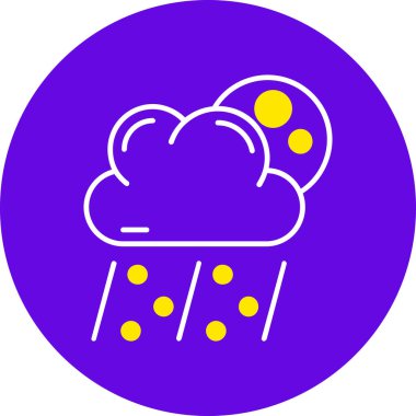 Yağmur. Web simgesi basit illüstrasyon