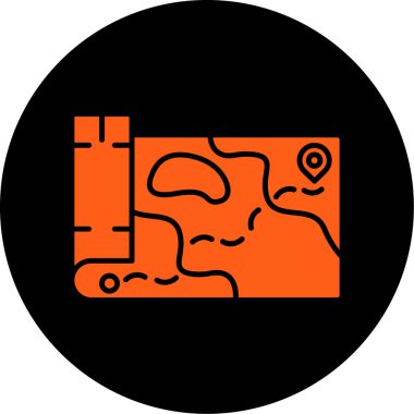 harita simgesi vektör illüstrasyonu