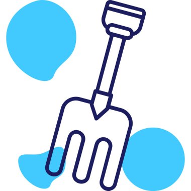 Bir kürek simgesinin vektör çizimi