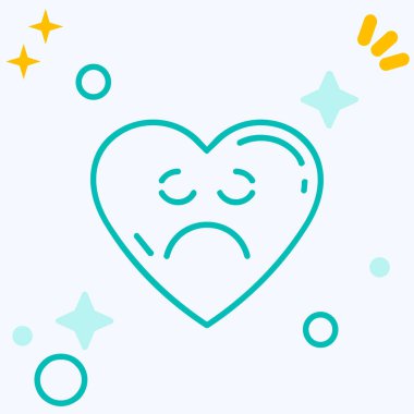 Beyaz arka planda kalp ikonu olan çizgi aşk kalbi. Sevgililer günü ya da düğün için kalp sembolü. Renkli taslak konsepti. vektör.