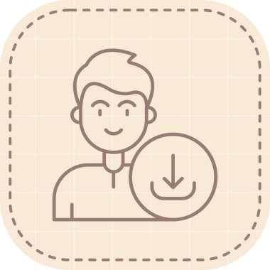 avatar erkek kişisi simgesi ana hatlar biçiminde