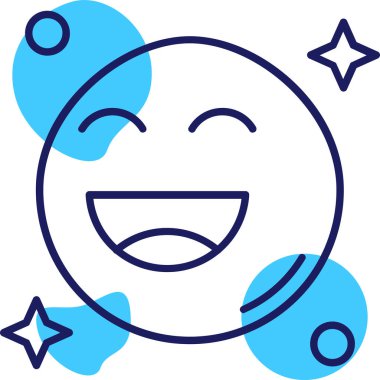 Bir gülen yüzün vektör illüstrasyonu