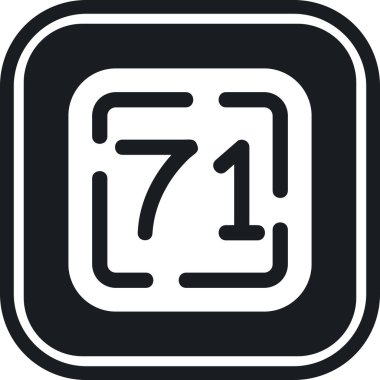 Yedi numaralı simgenin vektör illüstrasyonu