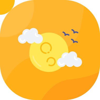 bulut hava kutsal kişilerin resmi, vektör çizim