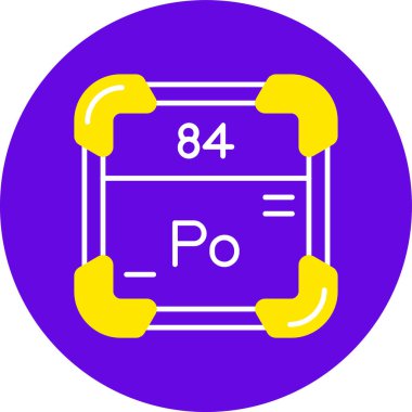 Kimyasal element vektör simgesi modern basit tasarım