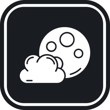 Bulut. Web simgesi basit illüstrasyon