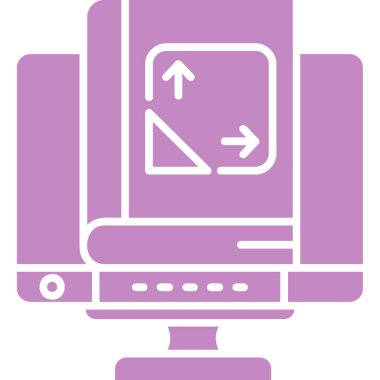 Web simgesi, masaüstü bilgisayarının vektör illüstrasyonu