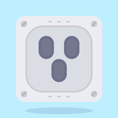 Çizgi film elektrik soketinin vektör çizimi