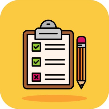 Kontrol listesi simgesi vektör illüstrasyonu