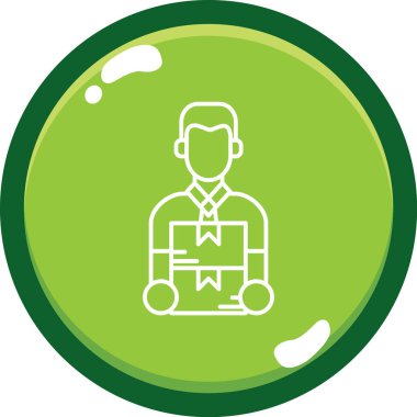 İş adamı simgesi, vektör illüstrasyonu