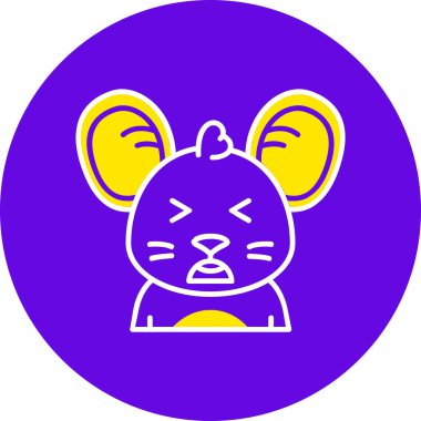 Kızgın surat. Basit resimleme