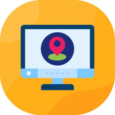 Navigasyon konumu simgesi düz biçimli