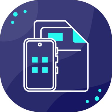 Cep telefonu simgesi, vektör illüstrasyonu