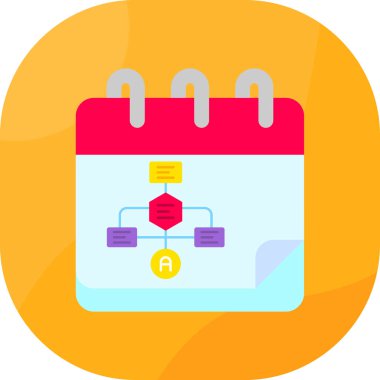 Takvim. Web simgesi basit illüstrasyon