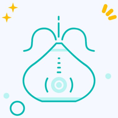 renk çizgisi elektrik dolgu simgesi beyaz arkaplanda izole edildi. Bağlantı konsepti ve elektrik bağlantısı. Değişken rastgele dinamik şekiller. vektör illüstrasyonu