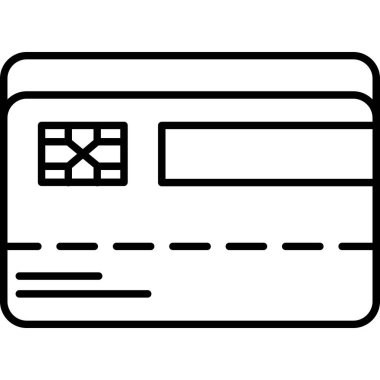 Kredi kartı ikonu vektör illüstrasyonu