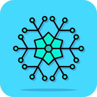 Kar tanesinin vektör çizimi