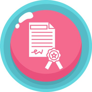 diploma sertifikası modern simge, vektör illüstrasyonu