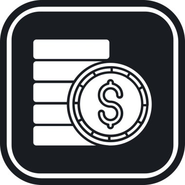 Para simgesi, basit vektör çizim