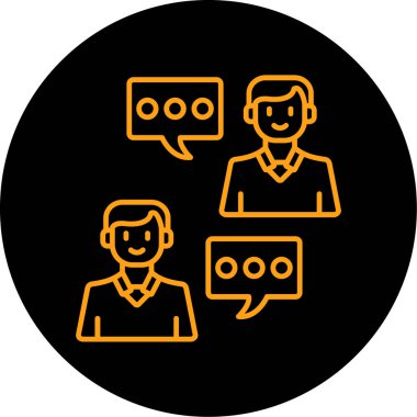 Sohbet simgesinin vektör illüstrasyonu